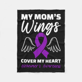 Heimers Awareness My Mum's Wings Cover My Heart  Fleece Blanket