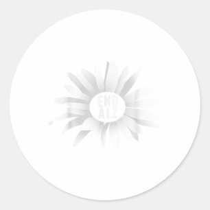 Heimers Awareness Products Purple Daisy #end End _ Classic Round Sticker