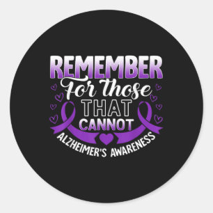 Heimers Awareness Purple Ribbon Supporter Heimers Classic Round Sticker