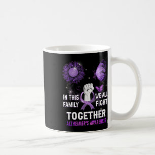 Heimers Awareness Purple Ribbon We All Fight Toget Coffee Mug