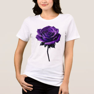 Heimers Awareness Purple Rose _1  Tri-Blend Shirt