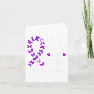 Heimers Awareness Ribbon Butterfly Purple For Hope Card