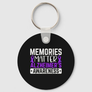 Heimers Awareness Ribbon Disease Dementia I Wear P Key Ring