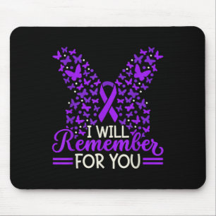 Heimers Awareness Ribbon Disease Dementia I Wear P Mouse Pad