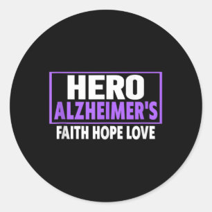 Heimers Awareness Shirt - Heimers Awareness Hero T Classic Round Sticker
