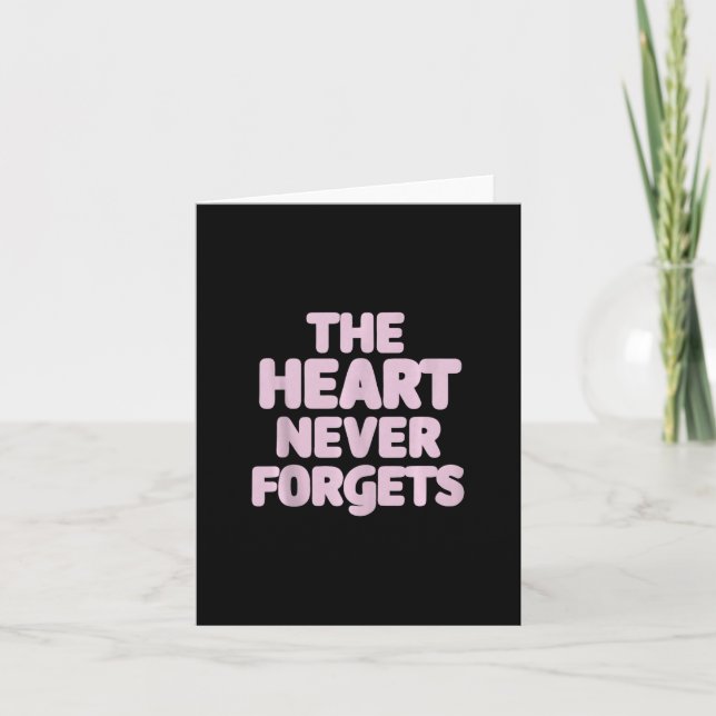 Heimer's Awareness The Heart Never Forgets  Card (Front)