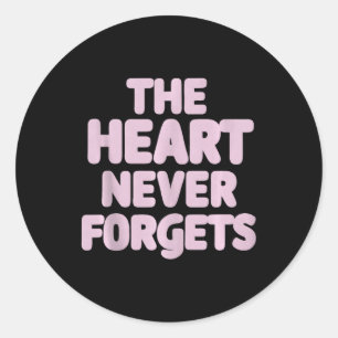 Heimer's Awareness The Heart Never Forgets Classic Round Sticker