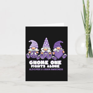 Heimers Brain Awareness Gnome Man Fights Alone Card