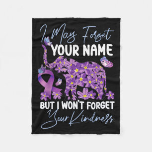 Heimers Dementia Awareness Support Elephant May Fleece Blanket