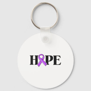 Heimers Shirt For Women Purple Ribbon Awareness Ho Key Ring
