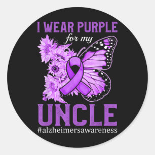 Heimers Shirt I Wear Purple For Uncle Heimers Supp Classic Round Sticker