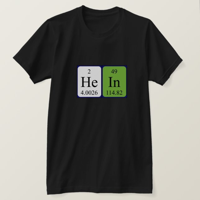 Hein periodic table name shirt (Design Front)