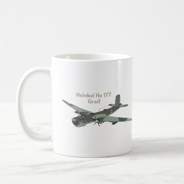 Heinkel He 177 German WW2 Bomber Aeroplane Coffee Mug (Left)