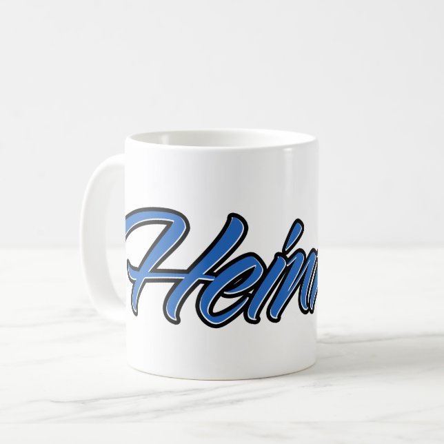 Heinrich First Name Name blue Tasse Kaffeetasse Coffee Mug (Front Left)