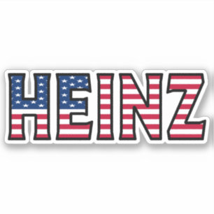 Heinz Name Vorname USA Sticker Stickerset