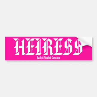 HEIRESS, JadedStarlet Couture Bumper sticker