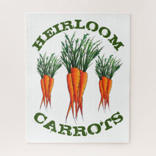 Heirloom Carrots Vegetable Kitchen Illustration Jigsaw Puzzle
