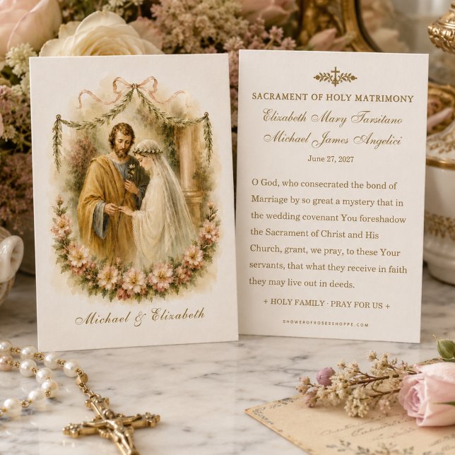 Heirloom Catholic Wedding Prayer Card (Creator Uploaded)