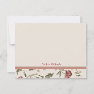 Heirloom Garden Personalised Stationery Note Card