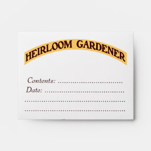 Heirloom Gardener Custom Seed Saving Envelope