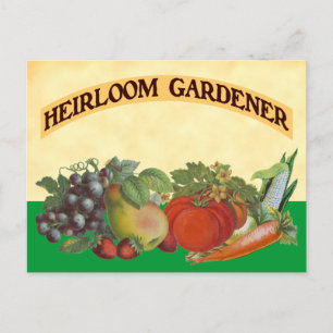 Heirloom Gardener Recipe Card Template