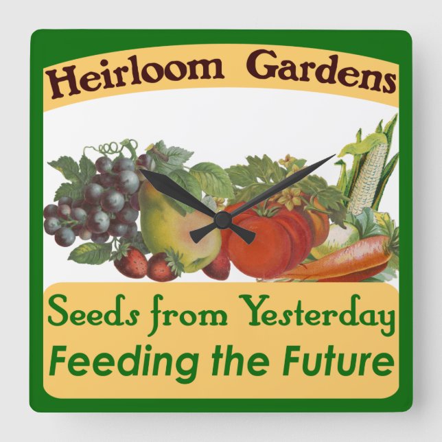 Heirloom Gardens Retro Kitchen Wall Clock (Front)
