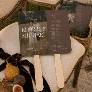 Heirloom Harvest Fall Wedding Ceremony Program Hand Fan