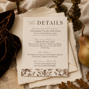 Heirloom Harvest Wedding Details Enclosure Card