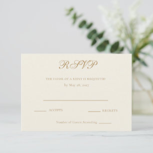 Heirloom Ivory & Antique Gold Wedding Response