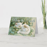 Heirloom Peace on Earth Cat Mouse Christmas
