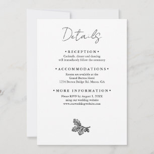 Heirloom Southern Oak Wedding Invitation