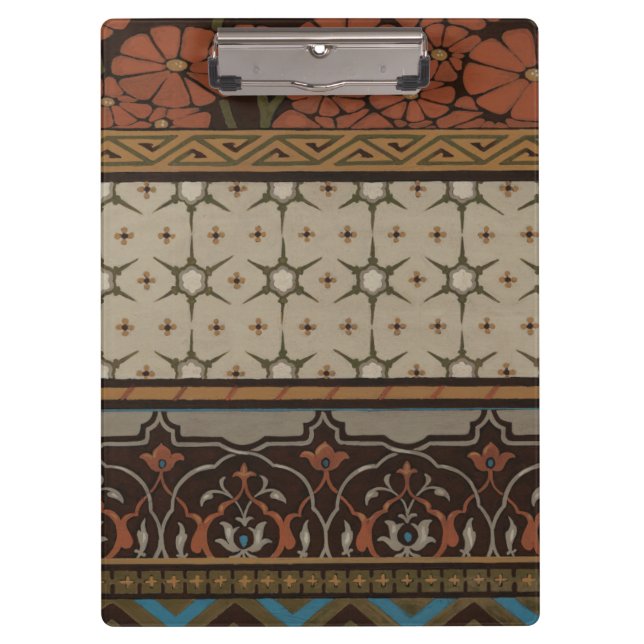 Heirloom Textile with Decorative Patterns Clipboard (Front)