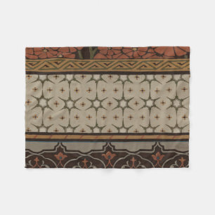 Heirloom Textile with Decorative Patterns Fleece Blanket