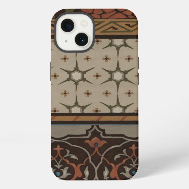 Heirloom Textile with Decorative Patterns iPhone Case (Back)
