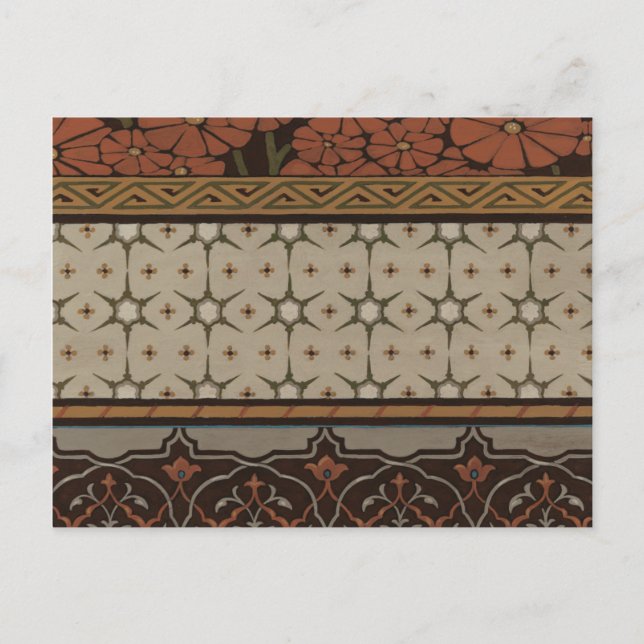 Heirloom Textile with Decorative Patterns Postcard (Front)