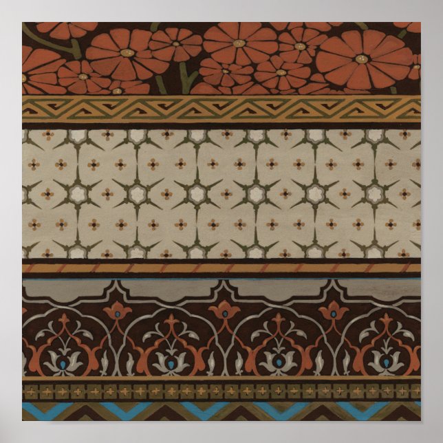 Heirloom Textile with Decorative Patterns Poster (Front)