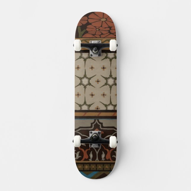 Heirloom Textile with Decorative Patterns Skateboard (Front)