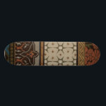 Heirloom Textile with Decorative Patterns Skateboard<br><div class="desc">Print of a decorative heirloom textile by June Erica Vess. Features floral patterns on a tan background. If you like earth tones and flowers this is the purchase for you!</div>