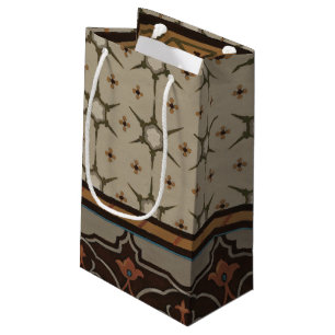 Heirloom Textile with Decorative Patterns Small Gift Bag