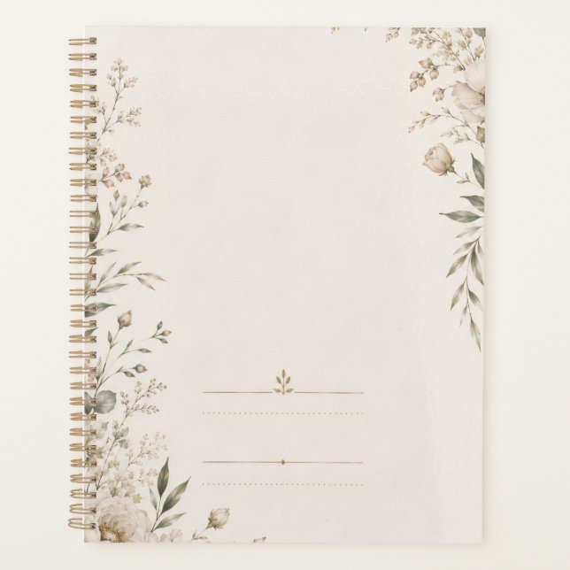 Heirloom Wedding Invitation with Refined Botanical Planner (Front)