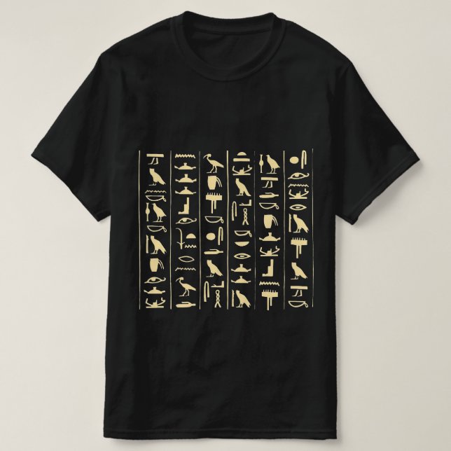 Heiroglyphic egyptian language T-shirt (Design Front)