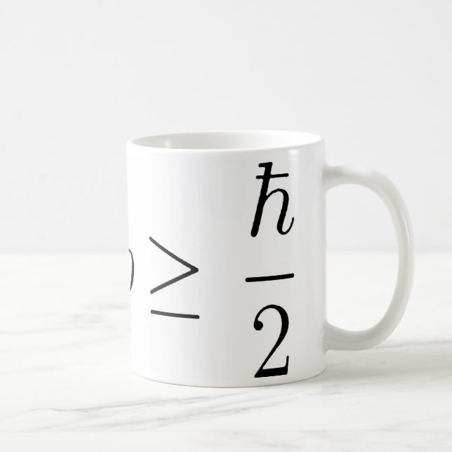 Heisenberg uncertainty principle 2 coffee mug (Right)