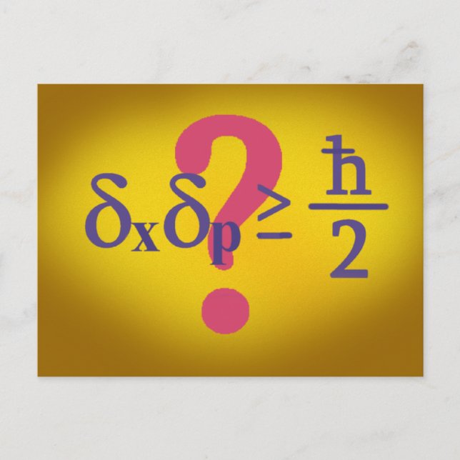 Heisenberg uncertainty principle postcard (Front)