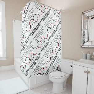 Heisenberg's Uncertainty Principle Physics Humour Shower Curtain