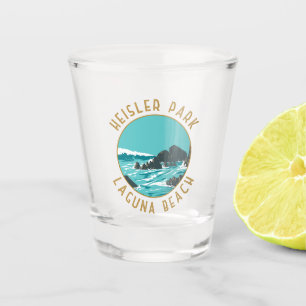 Heisler Park California Travel Art Vintage Shot Glass