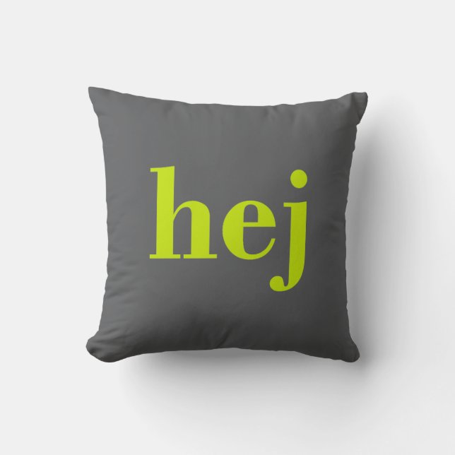 Hej - Swedish Hello Cushion (Front)