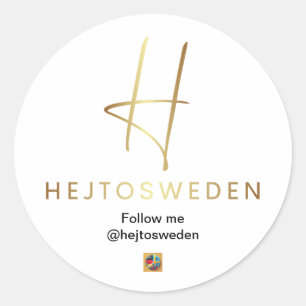 Hejtosweden Aufkleber Classic Round Sticker