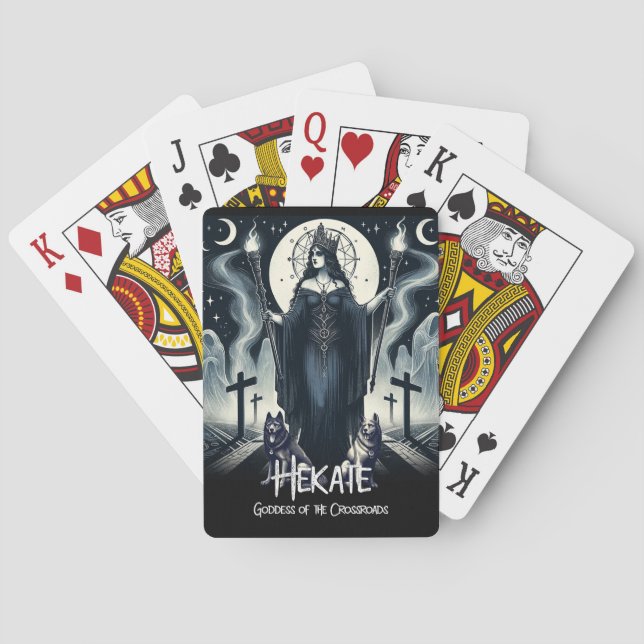 Hekate Goddess of the Crossroads Ghostly Spirits Playing Cards (Back)