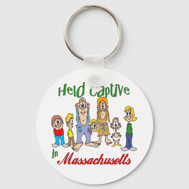 Held Captive in Massachusetts Key Ring (Front)