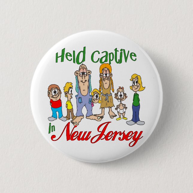 Held Captive in New Jersey 6 Cm Round Badge (Front)